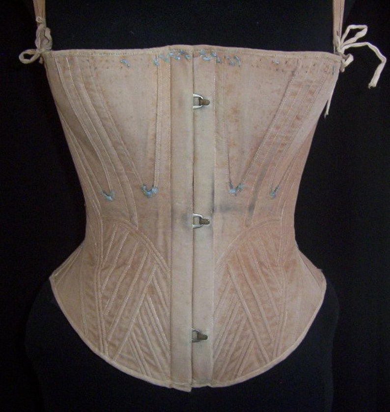 REF D PDF Digital file corset pattern from antique transitional mid XIX century period 26 inches waist size image 4