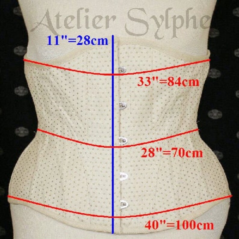 28 Inches Waist Size Edwardian Underbust Boned Coutil Corset Etsy UK