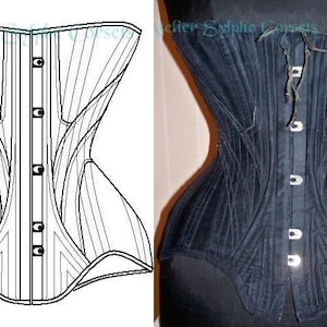 REF N PDF Digital file for "CB Spirite" Edwardian corset pattern and pictures 20.86 inches waist size