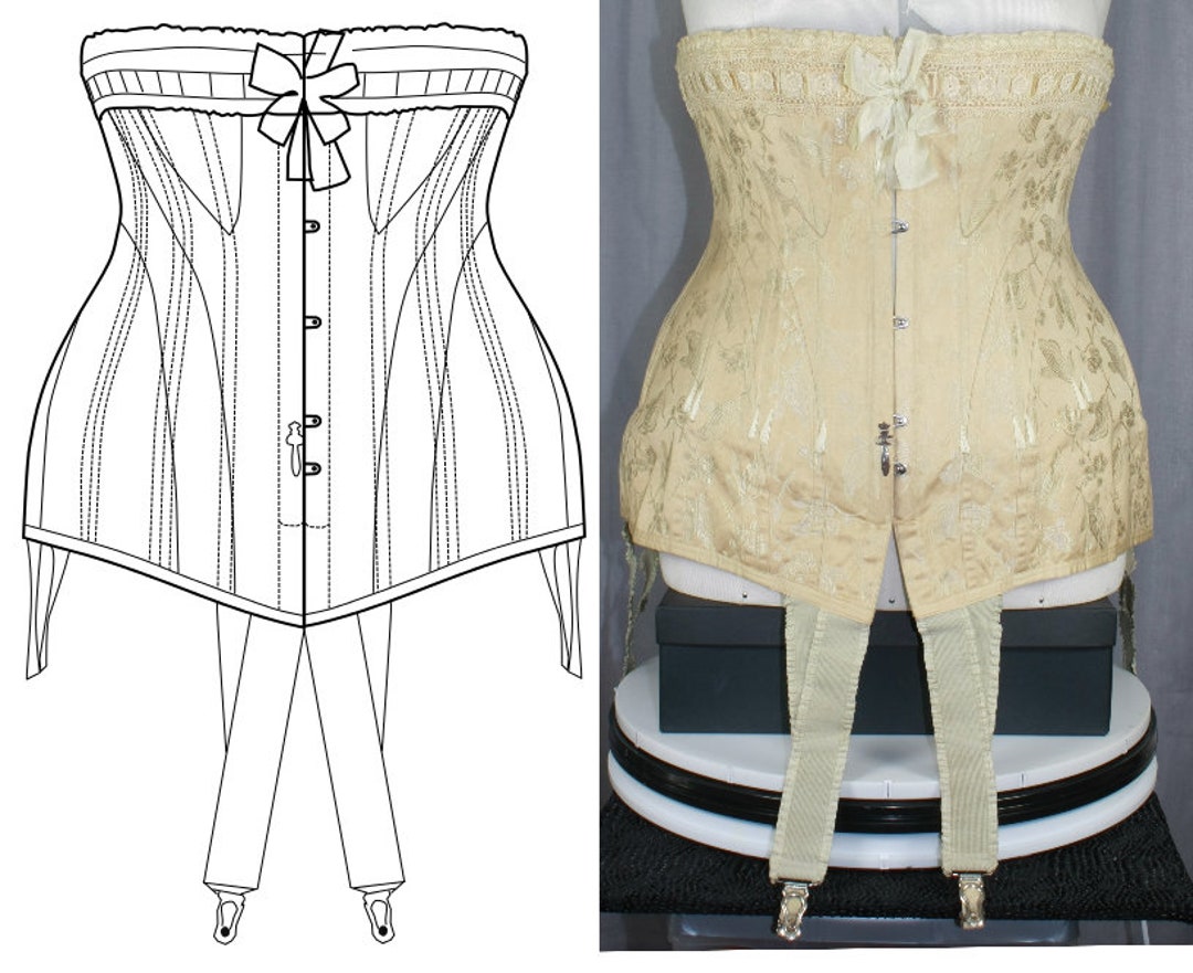 REF ALTES PDF Digital File Antique Queen Size Lady Corset Pattern 32 Inches  Waist Size 
