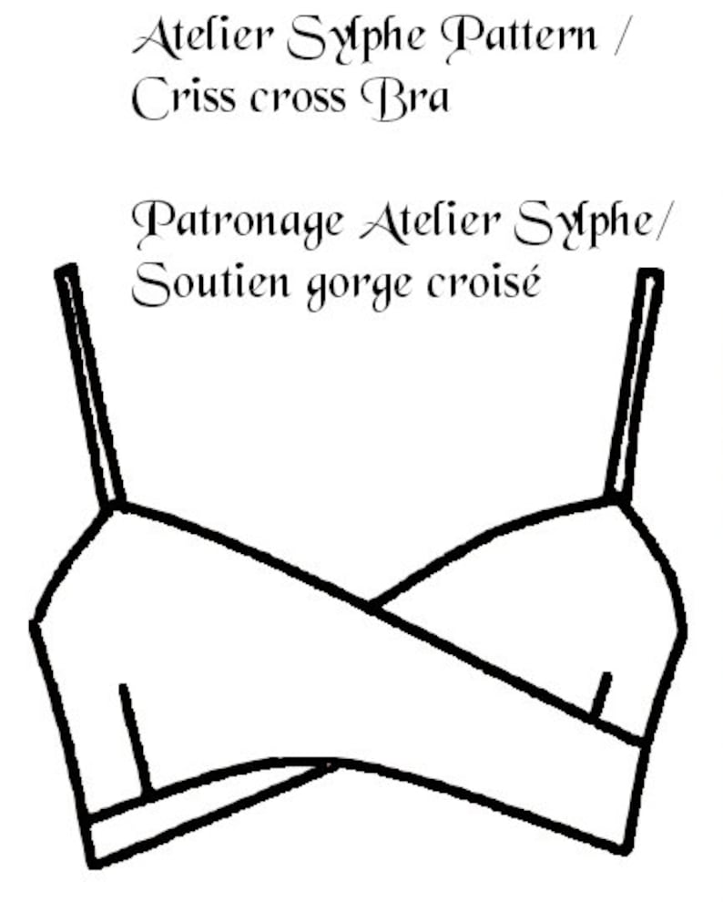 Criss Cross Bra PDF Digital File Pattern to Sew Small Size A/B Etsy