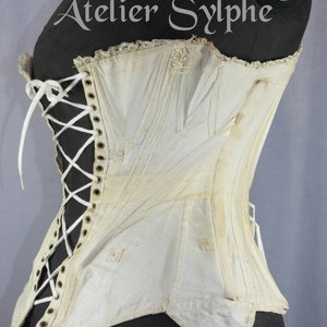 REF AUBIN PDF Digital file antique corset pattern 20.50 inches waist size mid 1800 image 8