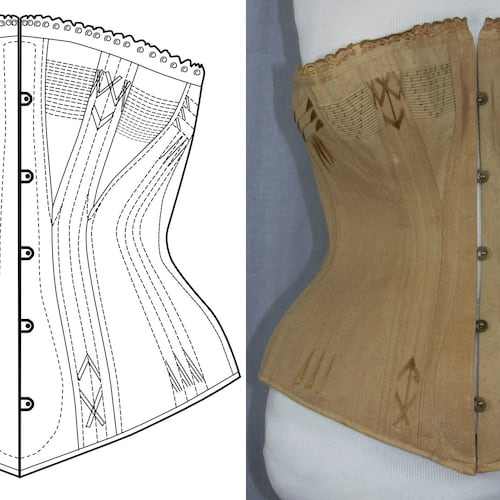 REF AUBIN PDF Digital File Antique Corset Pattern 20.50 Inches - Etsy