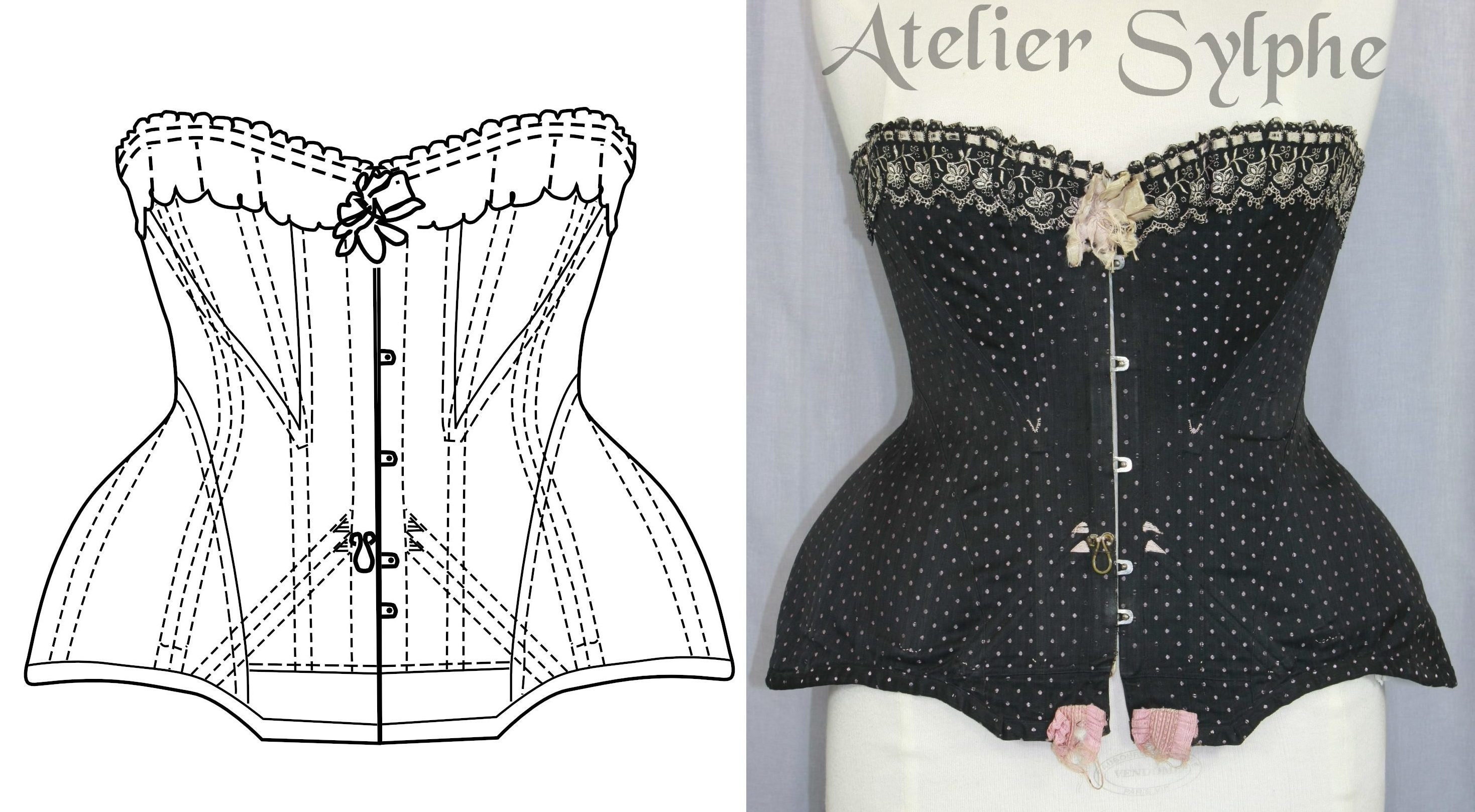 REF LILAS PDF Digital File Antique Edwardian Corset Pattern and Pictures  28.8 Inches Waist Size -  Australia