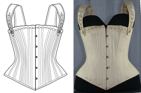 Buy REF TANES PDF Digital File Antique Young Girl Corset Pattern 19 Inches  Waist Size Online in India 