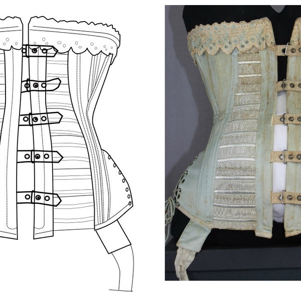 REF MAMER PDF Digital file antique maternity corset pattern 30 inches bust size