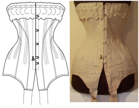 Wrap Corset Belt With Boning Instant Download A4 PDF Sewing
