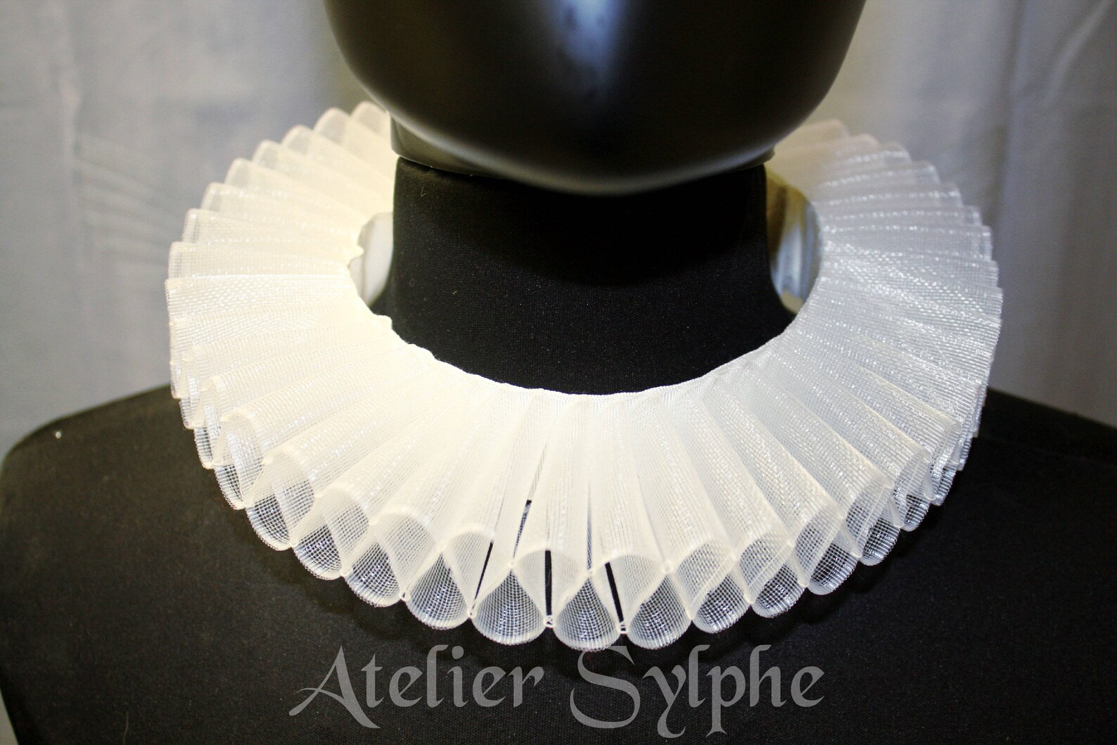 White Fantasy Ruffle Neck Elizabethan Collar With Delicate | Etsy