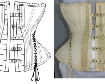 REF TERMA PDF Digital file antique Pregnancy corset pattern 41 inches bust size