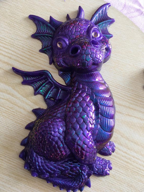 かわいい紫色のドラゴンの壁掛け - Etsy 日本