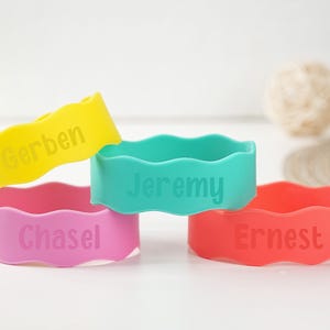 Cup label bands,Bottle Bands for Kid,Custom Silicone Bottle labels,Personalized Labels,Cup label bands,Daycare Name Label,Water Bottle Band