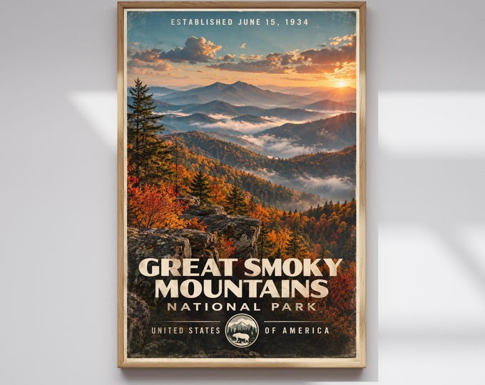 vintage-smoky-mountains-national-park-travel-poster-digital-download