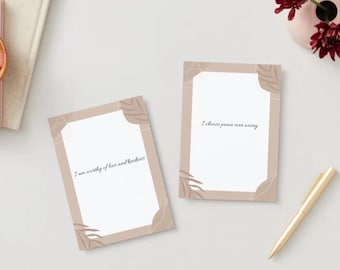 30 tarjetas imprimibles de afirmaciones positivas / Tarjetas de autocuidado / Atención plena y motivación / Descarga digital