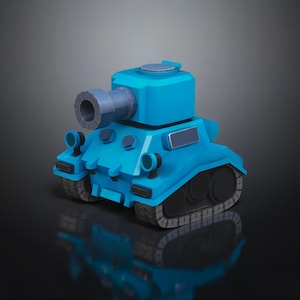 Chibi Tank PaperCraft Model PDF DIY Papercraft Kit Printable Template Miniature Model for Kid Adult Gift Room Decor Military Handmade Toy