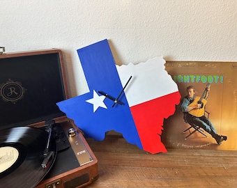 Wandklok Texas – ontwerp met staatsvlag