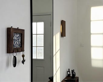 Portachiavi in legno con piastrelle spagnole / Porta chiavi rustico per ingresso