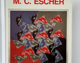 The Infinite World of M C Escher 1984 Abrams Art Book Surreal Optical Illusion Tessellation Coffee Table Book Vintage Art Decor