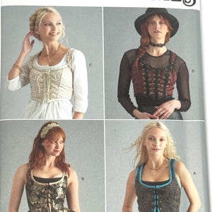 Simplicity 9592 Corset Top Sewing Pattern | Renaissance, Cottagecore, Fairycore, Fantasy, Milkmaid, Festival Fashion | Sizes 14-20 UNCUT