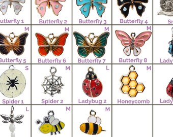 Collar Charms - Bugs and Insects - Flair - Extra Charms for Cat Collars - Bling - Jewelry