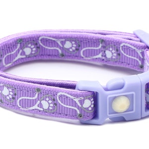 Doctor Cat Collar - Stethoscopes on Purple - Breakaway - Kitten or Large Size B23D186