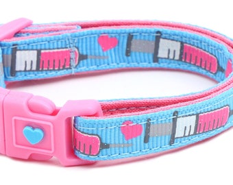 Doctor Cat Collar - Vaccines on Blue - Breakaway - Safety - B108D49
