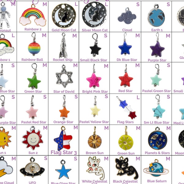Collar Charms - Stars, Celestial, & Weather Charms - Extra Charms for Cat Halsbanden - Bling - Sieraden