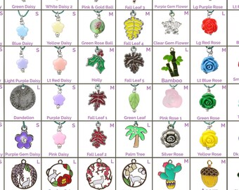 Collar Charms - Flower Charms - Plants and Florals - Extra Charms for Cat Collars - Bling - Jewelry