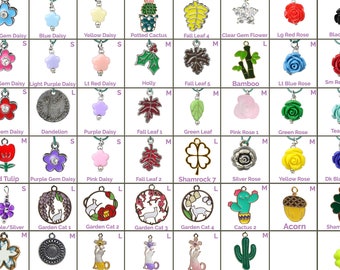 Collar Charms - Flower Charms - Plants and Florals - Extra Charms for Cat Collars - Bling - Jewelry