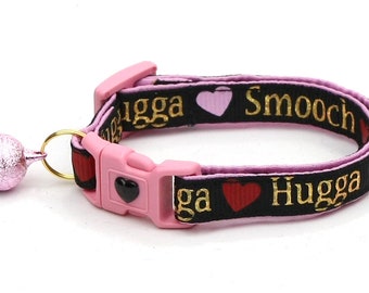 Valentines Day Cat Collar - Hugga Smooch - Kitten or Large Size B77D62