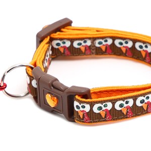 Thanksgiving Cat Collar Googly Eye Turkeys Breakaway Safety B105D270 Jingle Bell