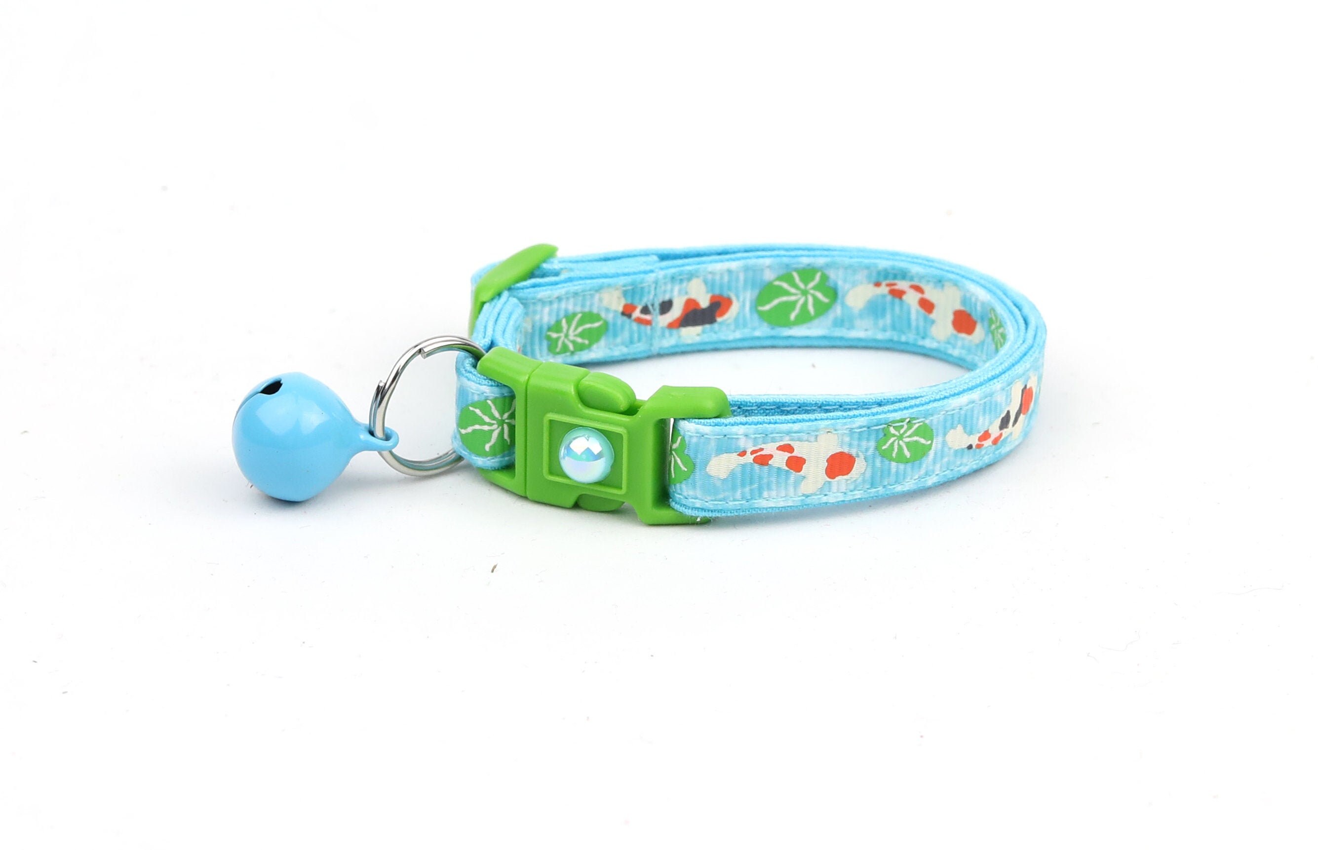 Koi Cat Collar - Koi Pond - Kitten or Large Size - Fish - Goldfish B17D1