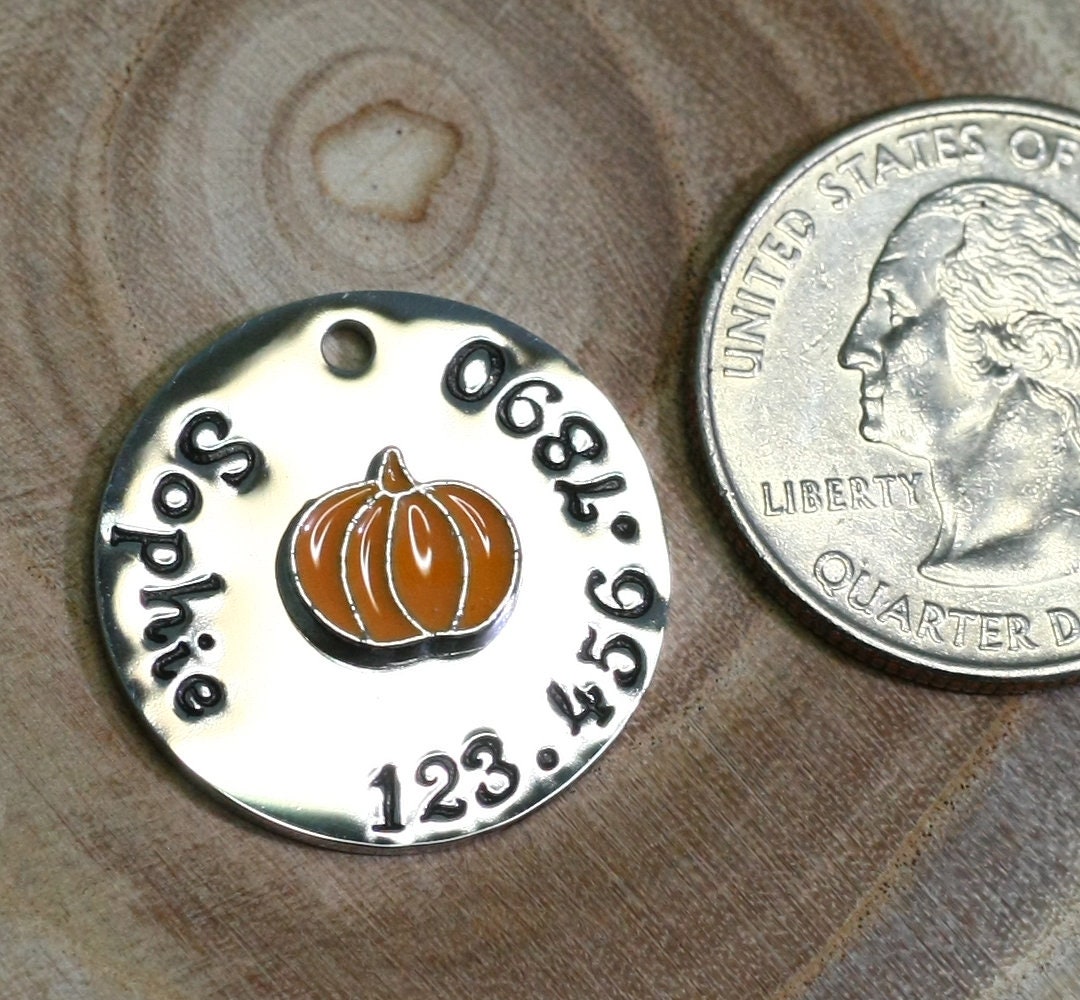 pumpkin dog tag