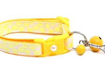 Tennis Cat Collar - Tennis Balls on White - Breakaway Safety - B45D117