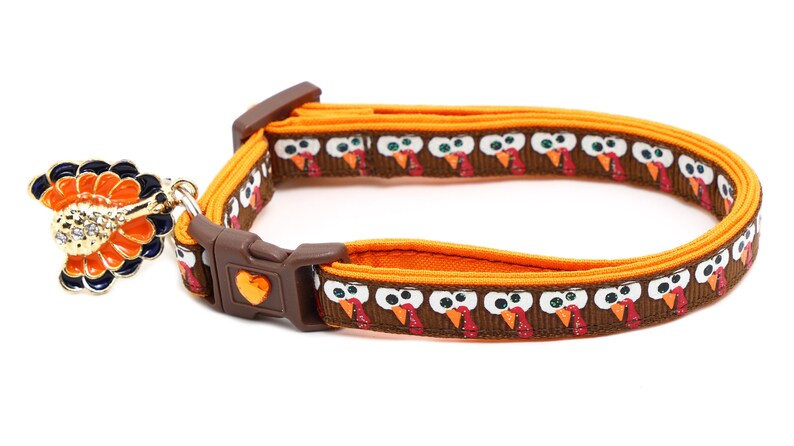 Thanksgiving Cat Collar Googly Eye Turkeys Breakaway Safety B105D270 image 6