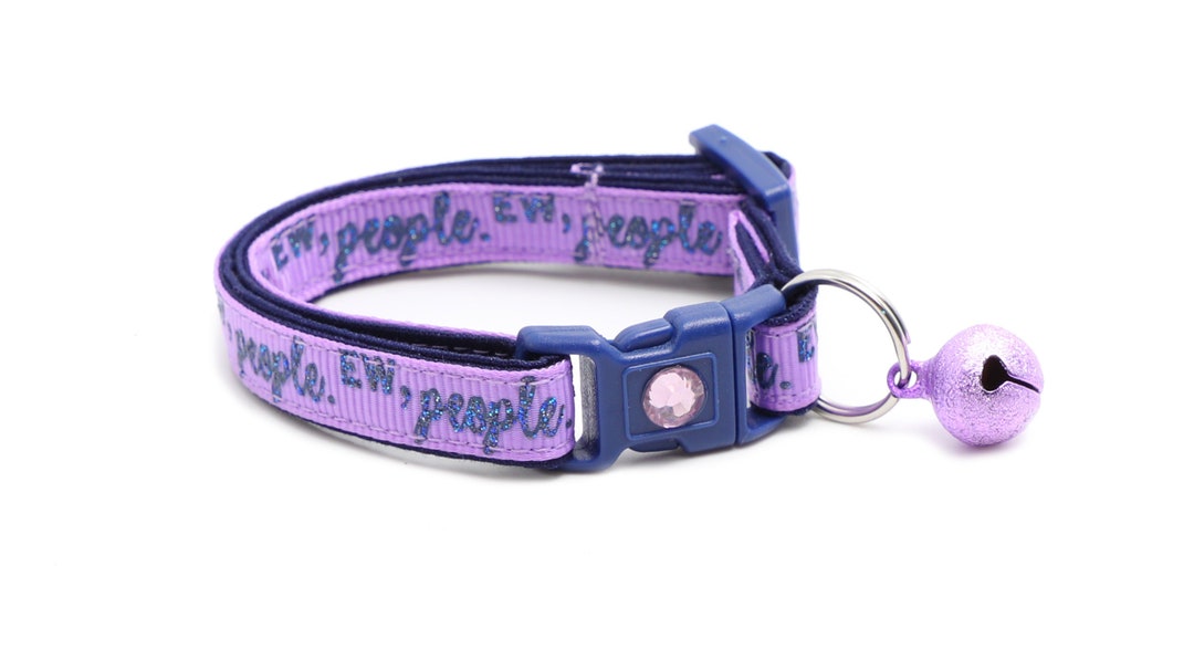 Funny Cat Collar Eww People on Purple Small Cat / Kitten Etsy