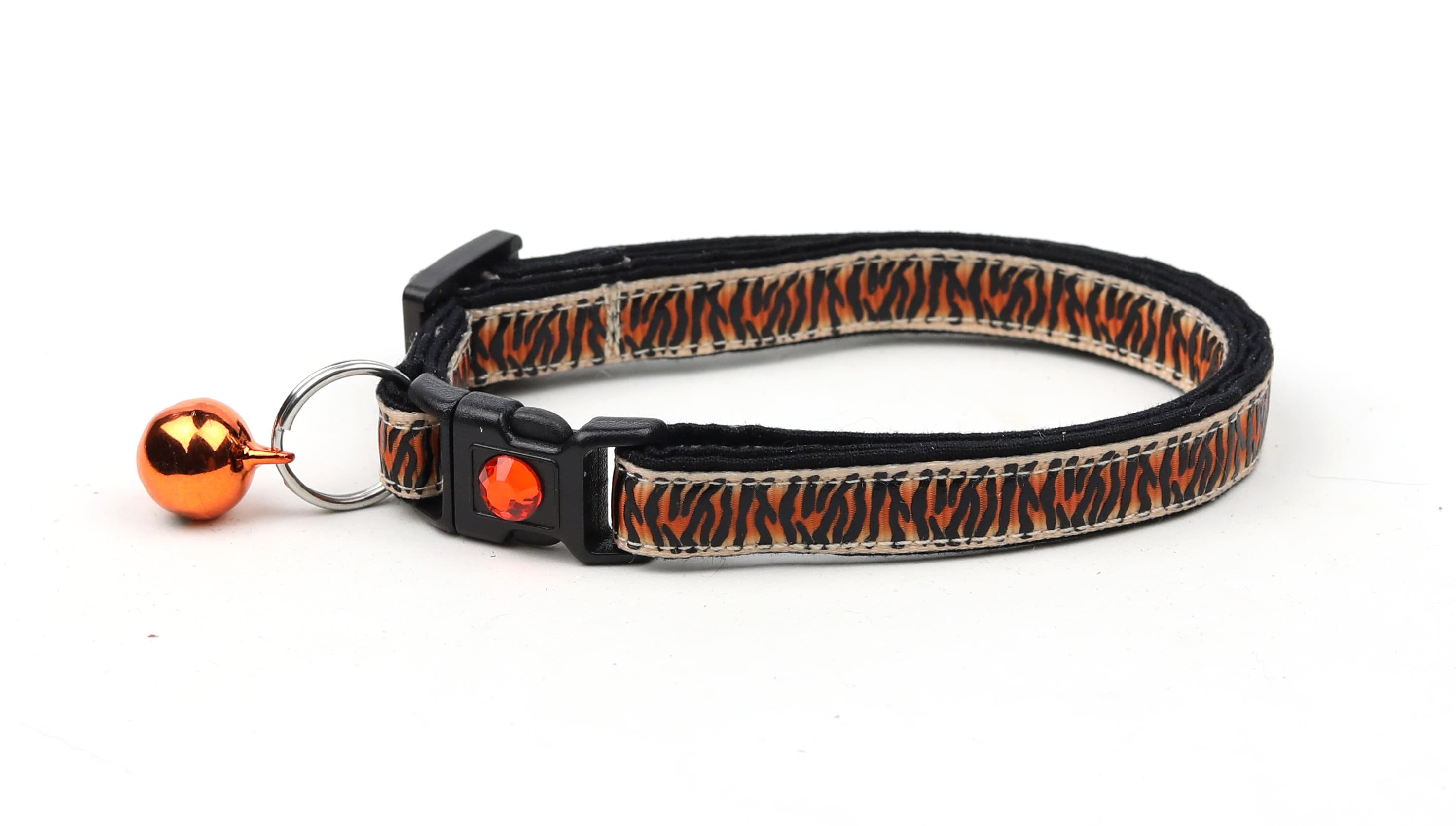 Tiger Cat Collar Tiger Print Kitten or Large Size Safety Etsy