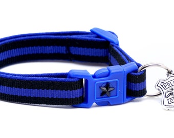 Police Collar - Thin Blue Line - Breakaway Safety - B12D88