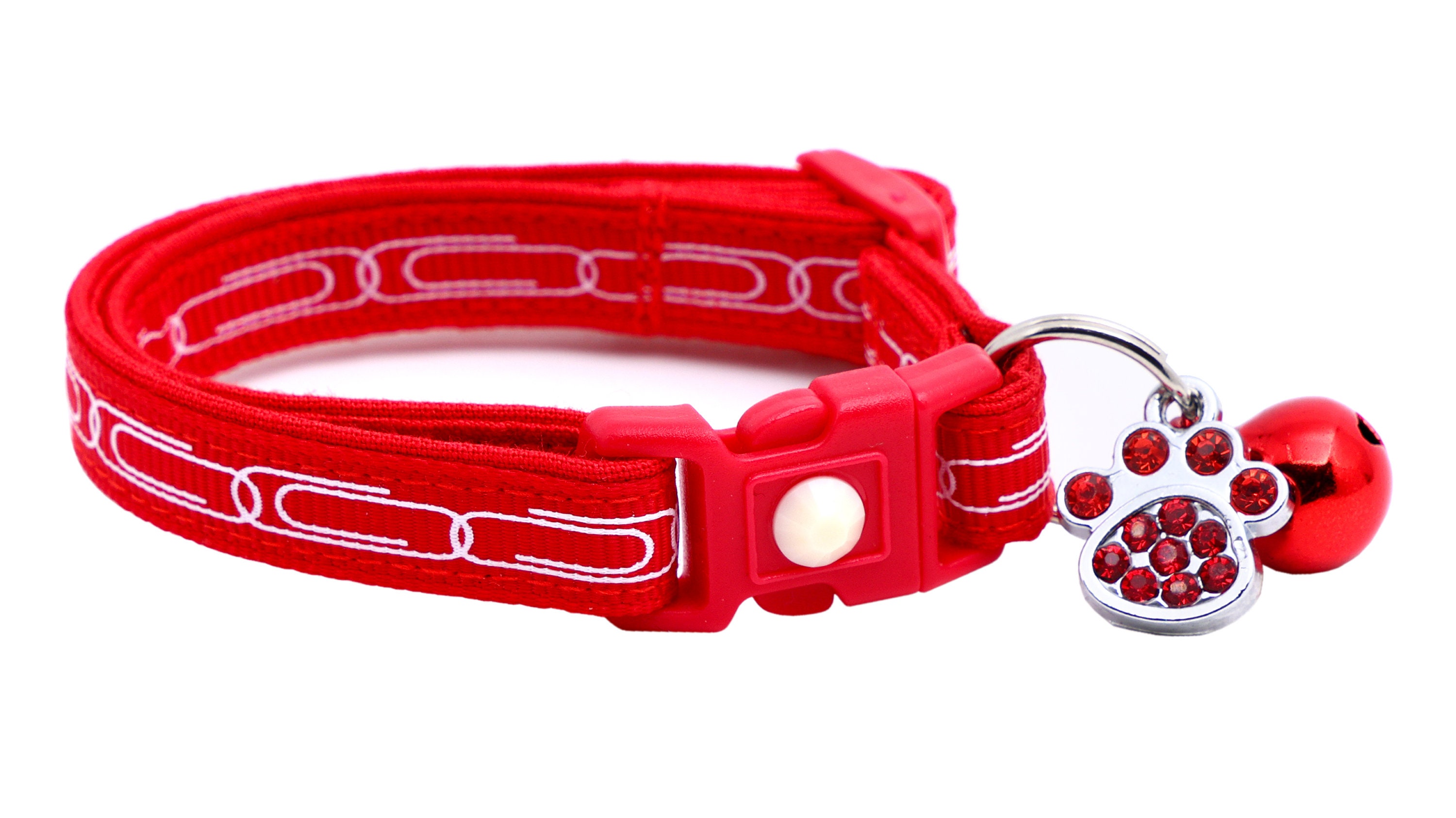 Office Cat Collar - Paper Clip Chain - Breakaway Safety - B49D32