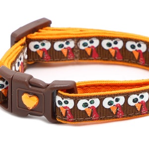 Thanksgiving Cat Collar Googly Eye Turkeys Breakaway Safety B105D270 None