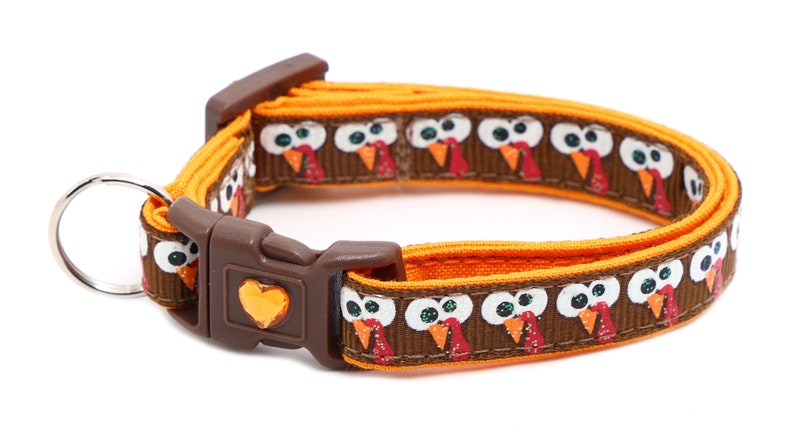 Thanksgiving Cat Collar Googly Eye Turkeys Breakaway Safety B105D270 None