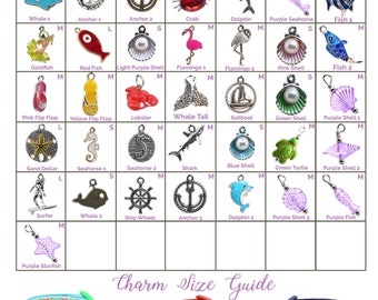 Collar Charms - Nautical & Tropical Charms - Flair - Extra Charms for Cat Collars - Bling - Jewelry Beach