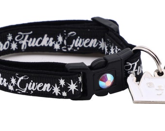Ondeugende kattenhalsband - Geen neukbeurten gegeven op Black - Breakaway Safety - B4D206