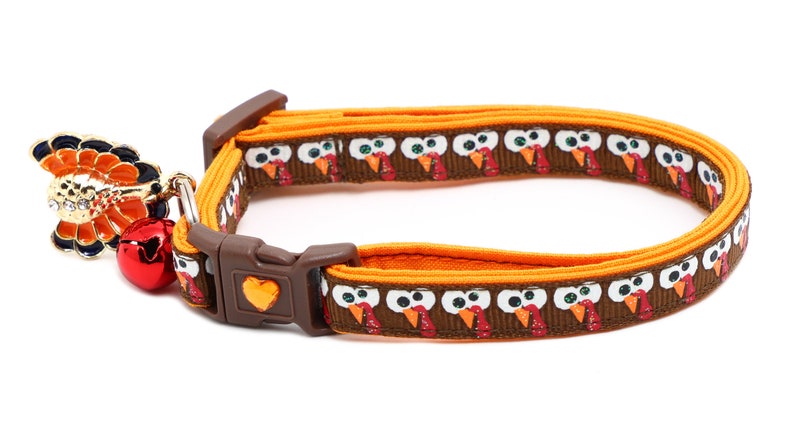 Thanksgiving Cat Collar Googly Eye Turkeys Breakaway Safety B105D270 image 7