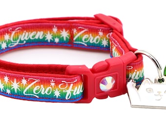 Ondeugende kattenhalsband - Geen neukbeurten gegeven op Rainbow - Breakaway Safety - B10D206
