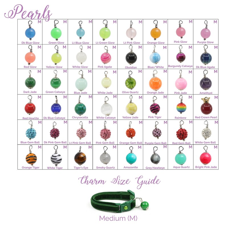 Jewelry Pearls Bling Flair Extra Charms for Cat Collars Collar Charms Pearl Charms
