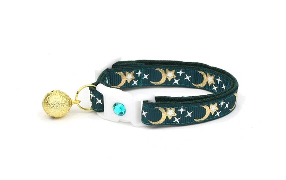 moon and stars cat collar