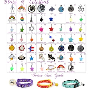 Collar Charms - Stars, Celestial, & Weather Charms  - Extra Charms for Cat Collars - Bling - Jewelry