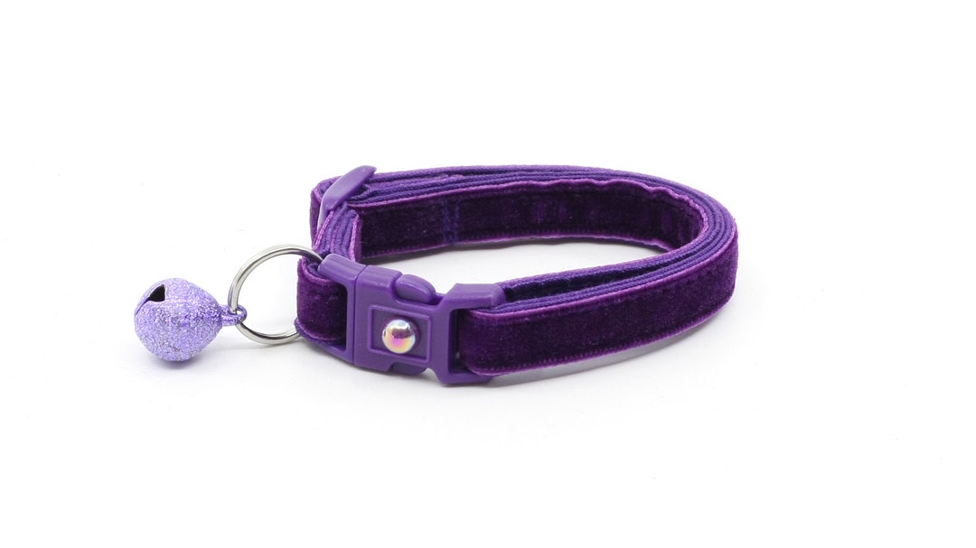 Soft Velvet Cat Collar Dark Purple Violet Kitten or Large - Etsy