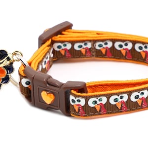 Thanksgiving Cat Collar Googly Eye Turkeys Breakaway Safety B105D270 Turkey Charm