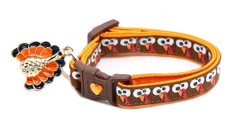 Thanksgiving Cat Collar Googly Eye Turkeys Breakaway Safety B105D270 Turkey Charm